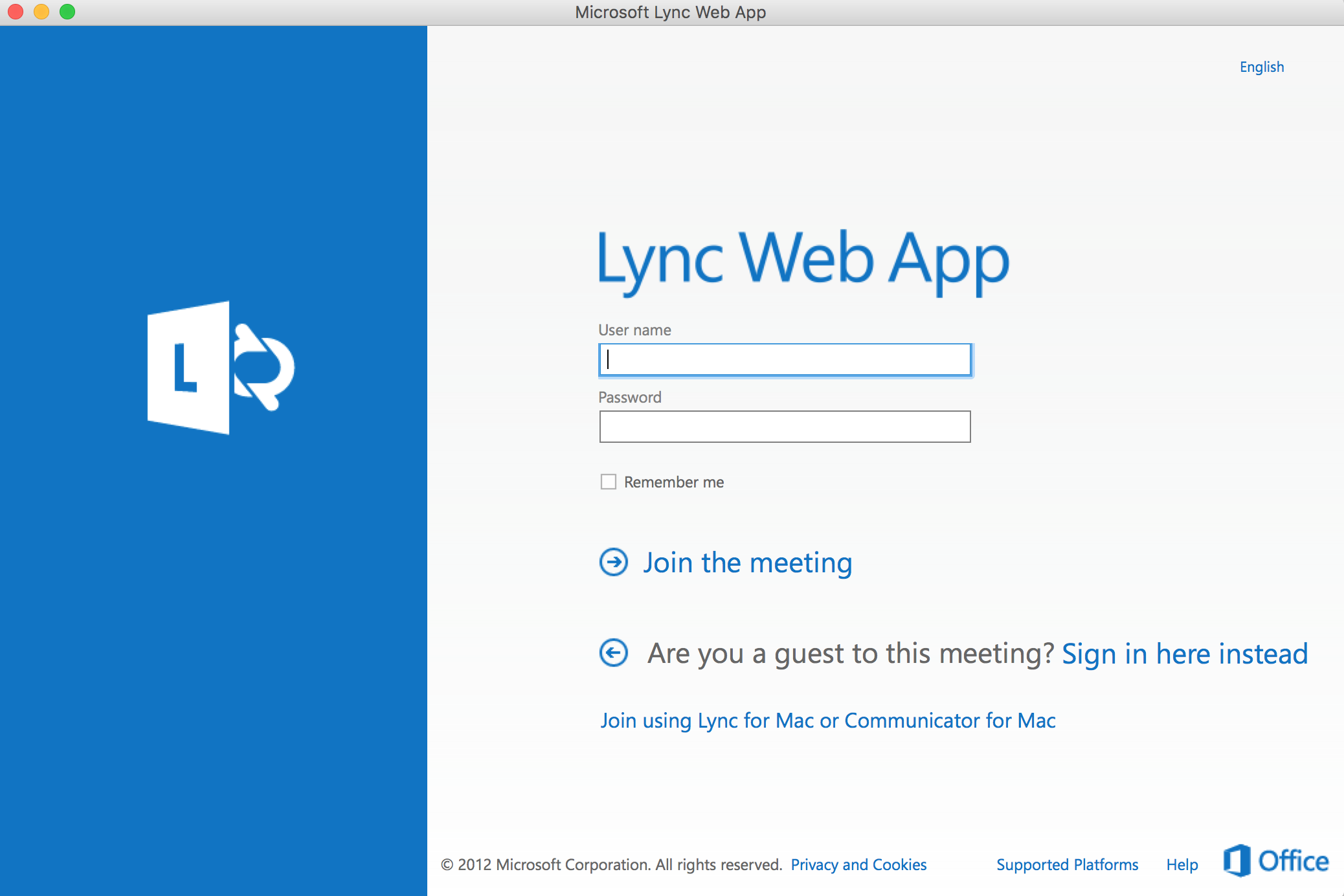 enable lync web app